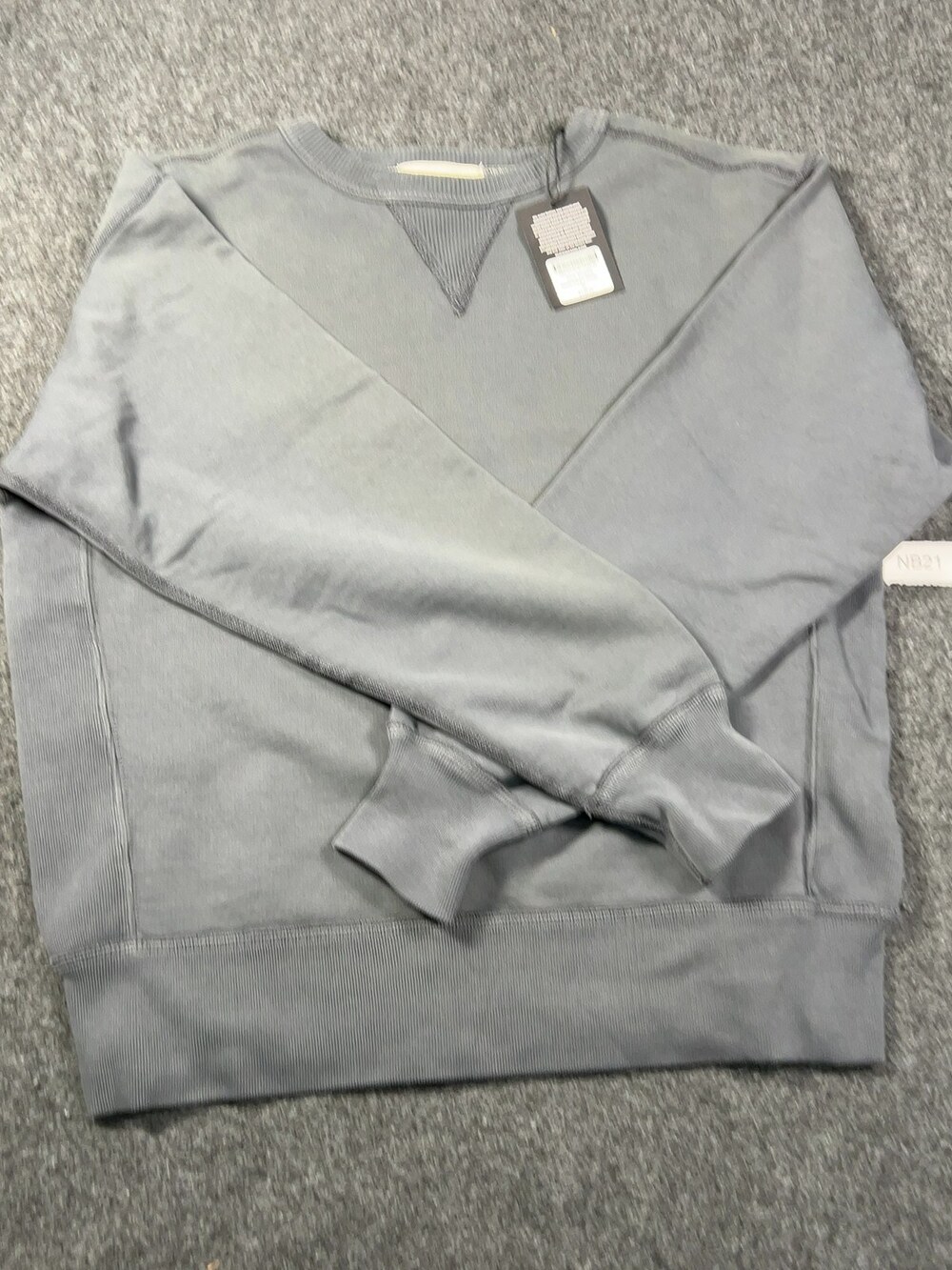 Buck Mason Welterweight Double V Crew Sweatshirt Mens Medium NWT Msrp148 [NB21]